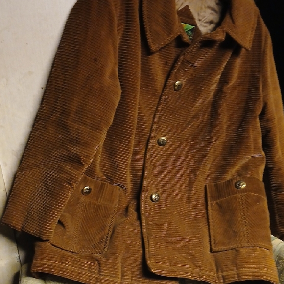 Corduroy Shirt Jacket with Quilted Lining - Tan - Picture 7 of 10